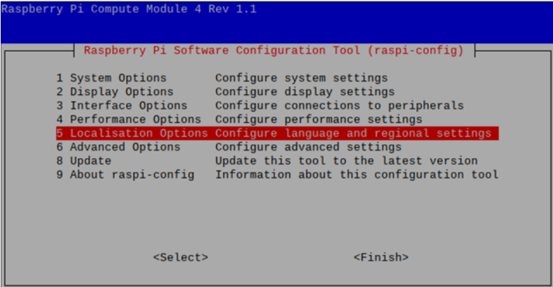 Localisation Options