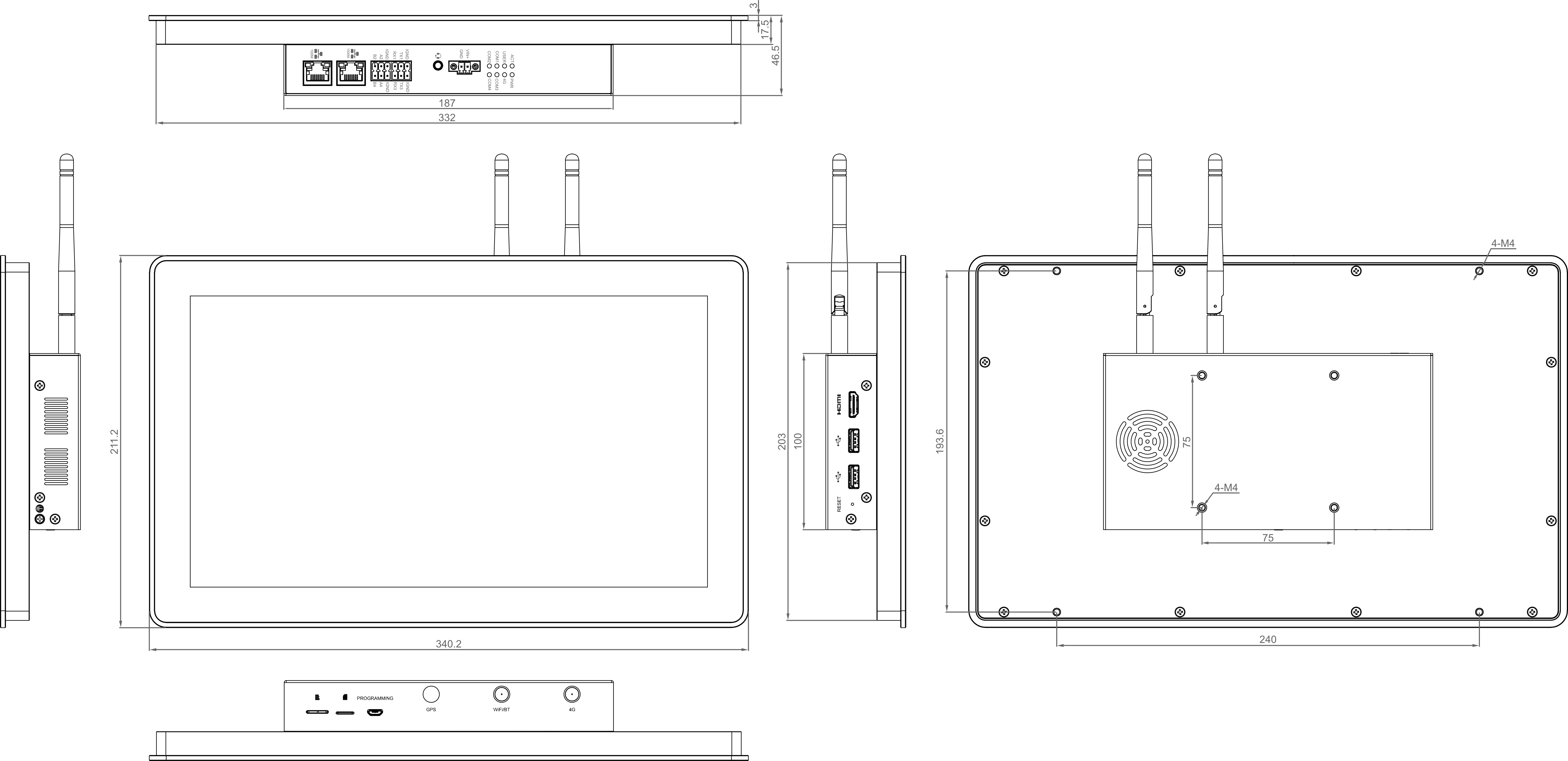 hmi3120-133c-dimension