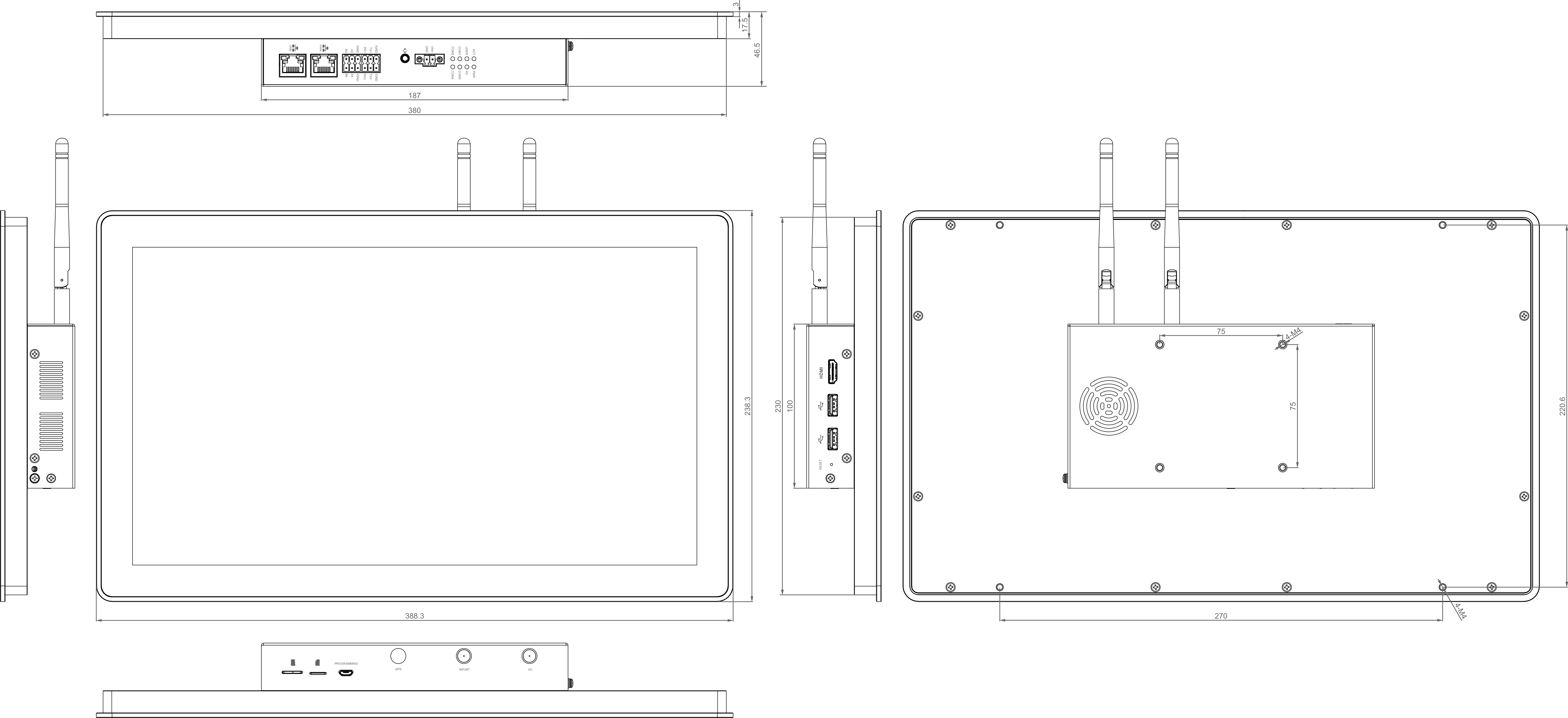 hmi3120-156c-dimension