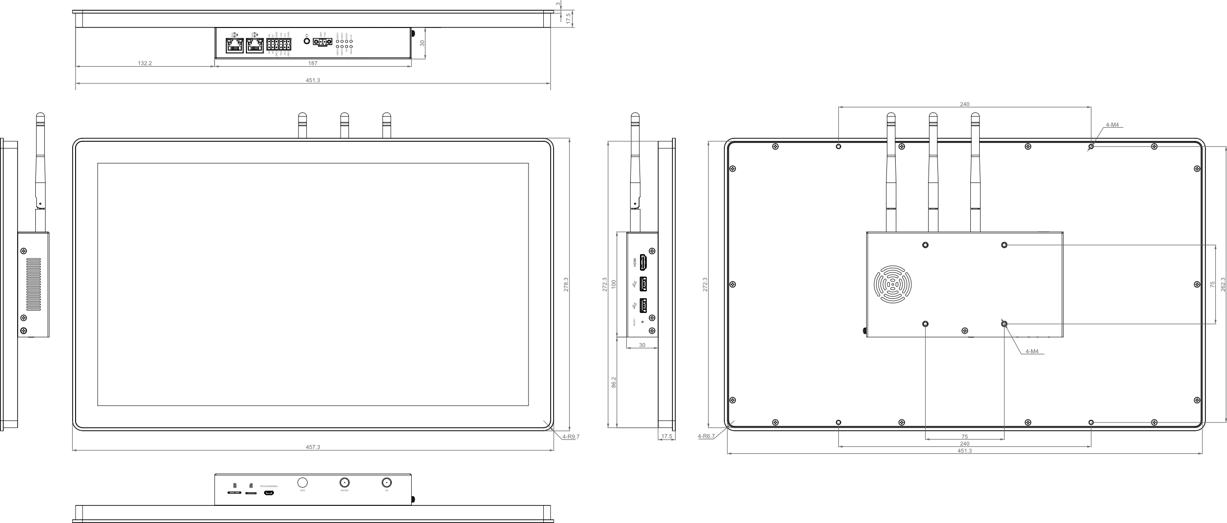 HMI3120-185C-dimension
