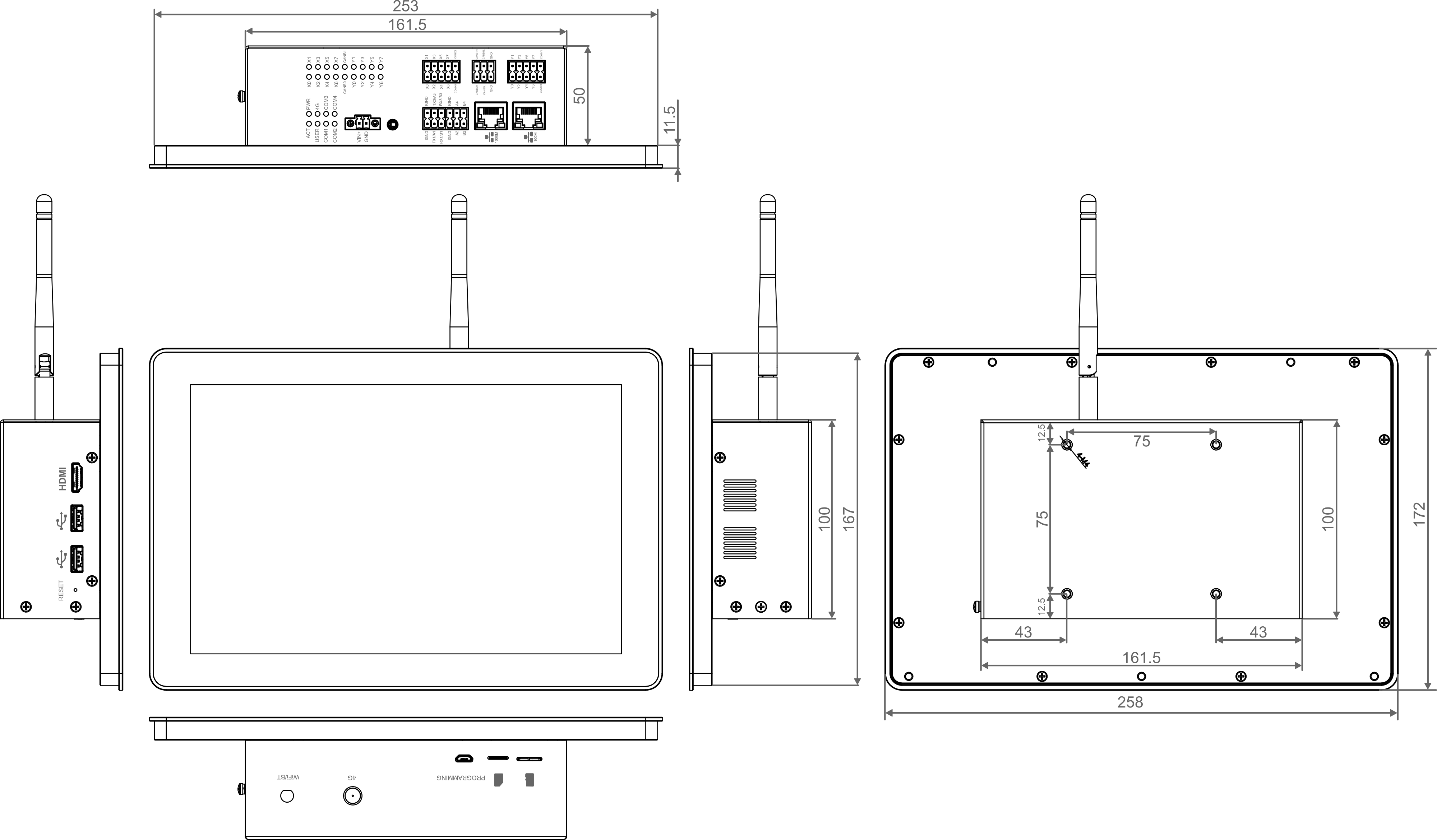 hmi3630-101c-dimension