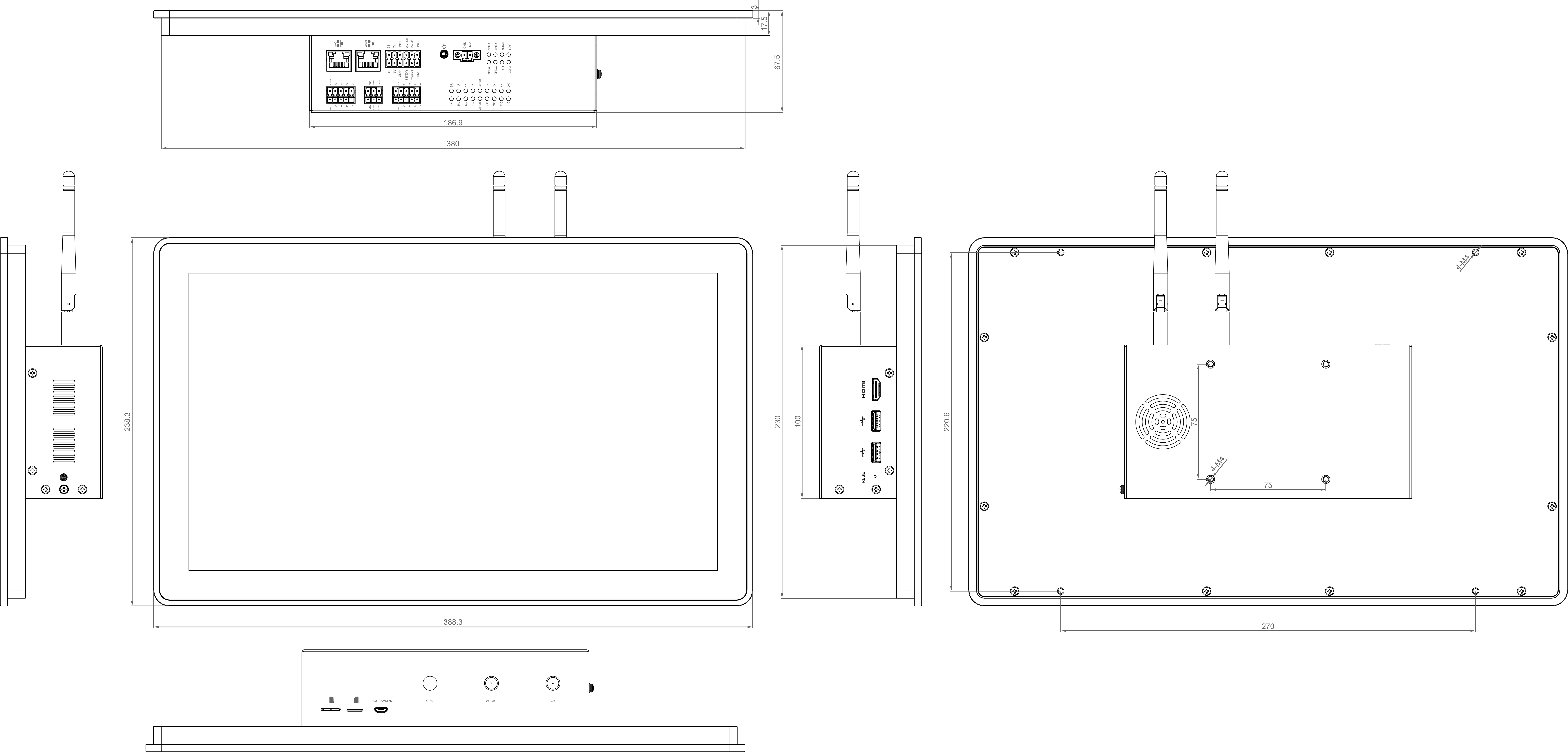 hmi3630-156c-dimension