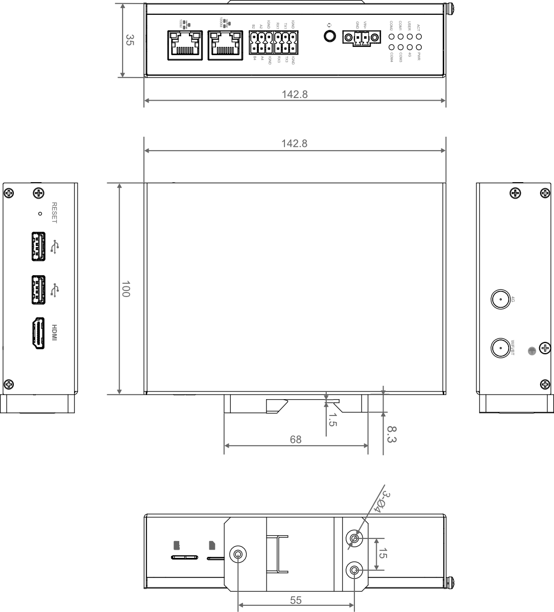 pac3110 Dimensions